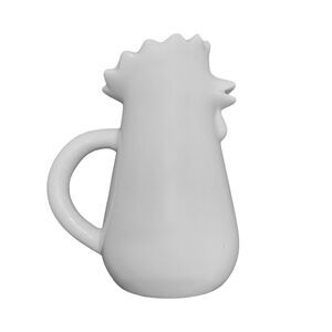 White Rooster Creamer Pitcher Farmhouse Country Chicken Kitchen Decor